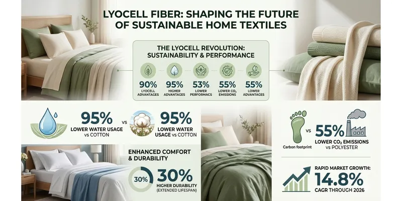 Lyocell Fiber for Home Textiles: 2026 Market Growth, 95% Water Savings &  50% Lower Emissions 
